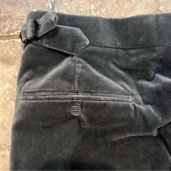 Ralph Lauren Purple Label Mens Grey Velvet Pants- Adjustable- Sz 32x39- NWT - Picture 12 of 16